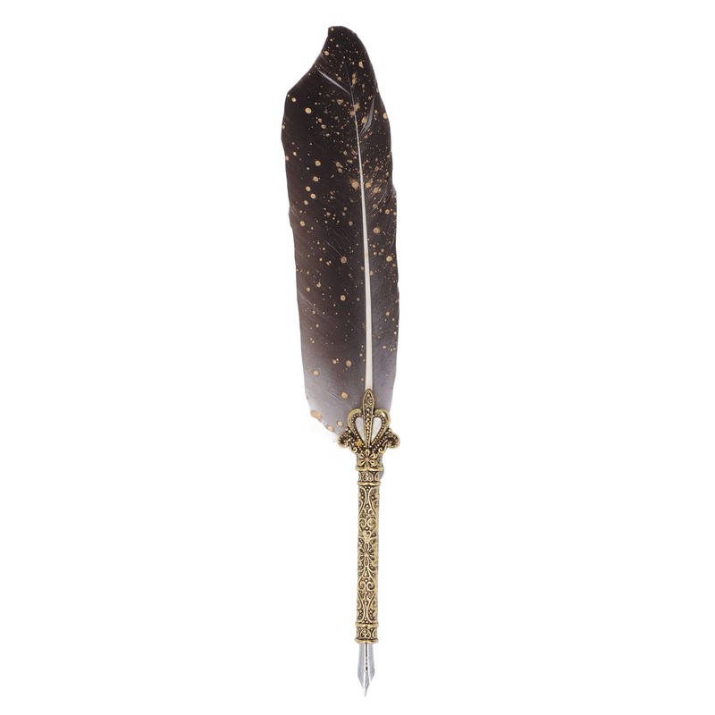 Feather Pen Set with 5 Interchangeable Nib Letter Opener Pen