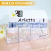 SENLINLIN Acrylic Pen Pencil Holder, 4 Pcs Clear Acrylic Square