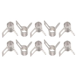 uxcell 20pcs 4mm Spring Band Type Action Fuel/Silicone Vacuum Hose Pipe Clamp Low Pressure Air Clip Clamp, Nickel Plated