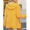 Bellivera Women Casual Reversible Drawstring Hooded jacket 6132 Yellow XL