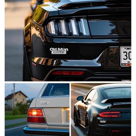 Old Man Edition Emblem, Car Sticker for Men, 3D Metal Sticker, Funny Edition Car Emblem, Bumper Sticker for Car, Truck, SUV, Side or Tailgate (Silver and Black)