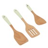 3Pcs Wooden Spatula Set Heat Resistant Light Weight Kitchen Cooking