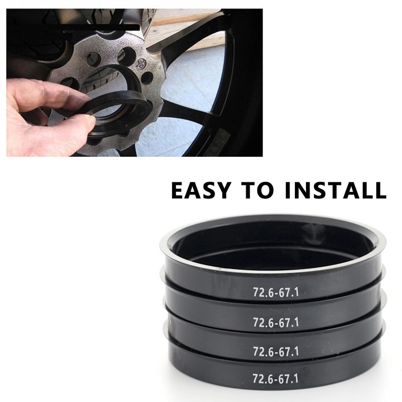 Carkio Car Hub Centric Rings 72.6-67.1 mm Set of 4