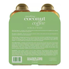 Ogx, Body Wash Y Exfoliante De Coco Y Café 2 Pack