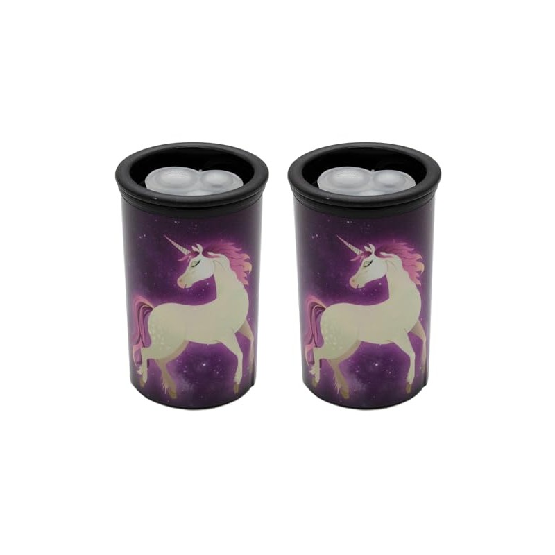 KUM AZ3800016 - Pencil Sharpener with Container, Unicorn, 2 Sharpeners
