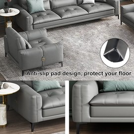 GOSCHE Metal Furniture Legs Set of 4, Matte Black Sofa Legs 6 inch, Modern Style Replacement feet for Couch Dresser Chair Bed Table Cabinet Ottoman Cupboard DIY Replacement Parts