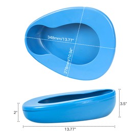 Seneme Firm Thick Smooth Bed Pan, [Upgrade Bedpan] Big Bed Pans for Females Male Bedridden Women Men Elderly Patient
