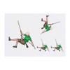 4 x 'Rock Climber Abseiling' Temporary Tattoos - Water Resistant,