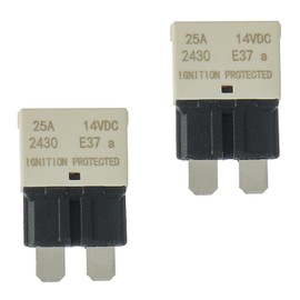 EPLZON 25A DC 12V-14V Auto Reset Circuit Breaker ATC/ATO Low Profile T1 Mini Blade Fuses Breakers for Car Trucks Marine Boat RV Solar and More,2 Pack