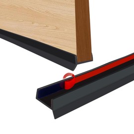 Skirting Board Kitchen Skirting Profile Seal for Kitchen Plinth for 15 mm 16 mm 17 mm Wood Thickness Sealing Profile for Kitchen Plinth 5 m (Black, 5)