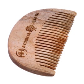 AYUSHYA HEALTH Beard Comb for Men | Compact Beard Grooming | Wooden Pocket Size Beard Comb (Pack of 1)