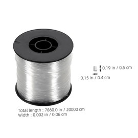 Operitacx 1 Set Clear Fishing Line Nylon Invisible String for Hanging Decorations Thickness with Loop Sleeves Durable and Flexible for Crafts and Home Use