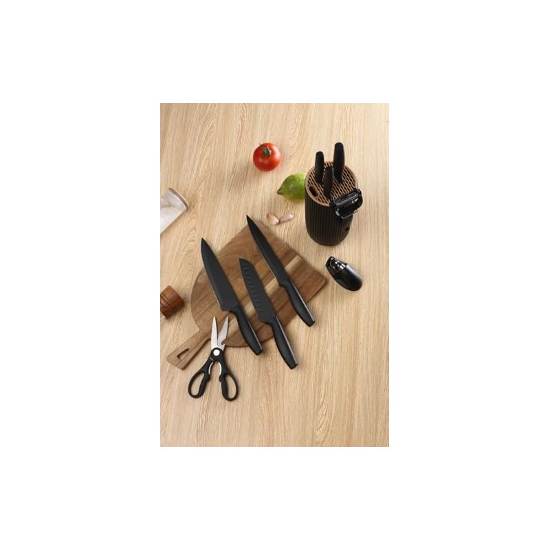 ODDIER Knife Set, 10 Piece Kitchen Knife Set with Block
