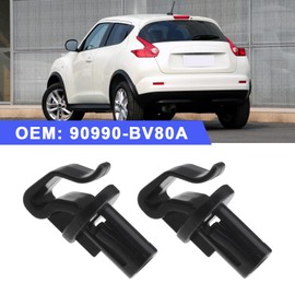 The Lord of the Tools Pack of 2 Parcel Shelf Clips Replacement 90990-BV80A Compatible with Nissan Juke F15 F15E Plastic Trim Shelf Fixing Black