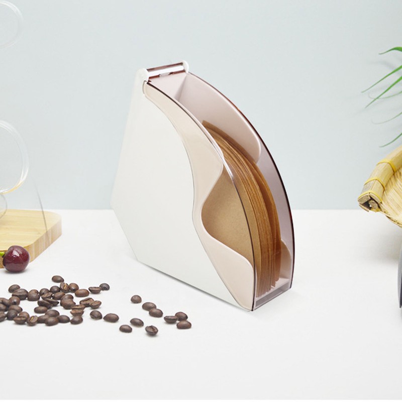 Coffee Filter Paper Storage Box Dustproof Plastic Filter Paper Rack