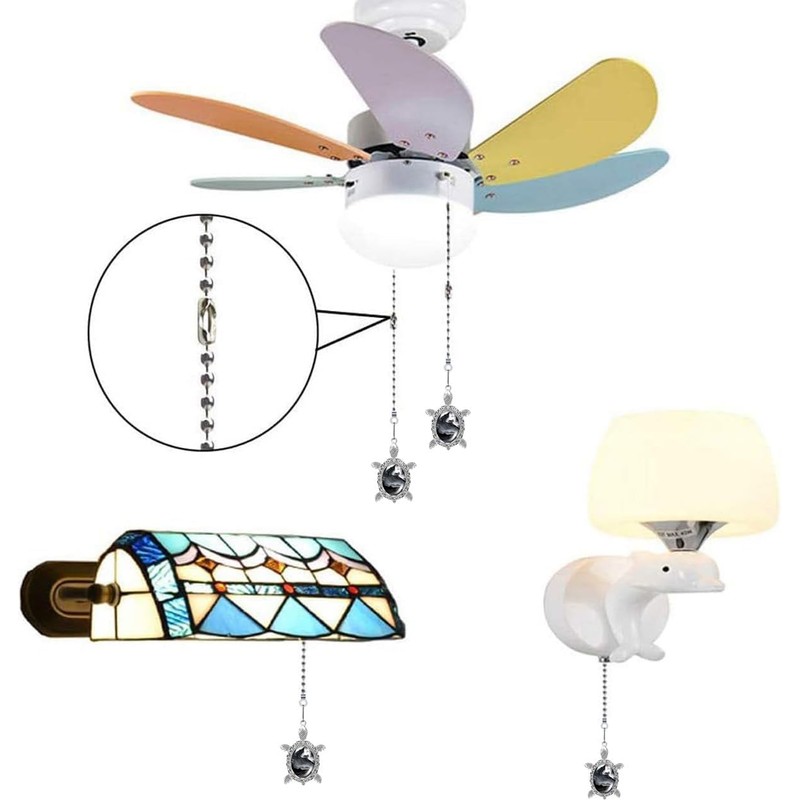 Hyamass 12" Sea Turtle Ceiling Fan Pull Chain Extender with