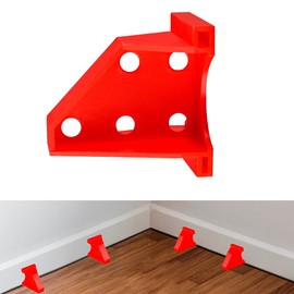 Professional Flooring Spacers Set for Laminate, Vinyl Plank, Hardwood Floors - Precision 1/4" & 1/3" Gaps - Durable Reusable Floor Installation Tools - Easy to Use(60, RED, 1/4” & 1/3”)