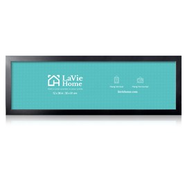 LaVie Home 8x24 Picture Frame Black, Panoramic Picture Frame for Wall Decoration, Classic Black Minimalist Style Suitable for Decorating Houses, Offices, Hotels（1 Pack）