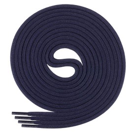 Di Ficchiano Round Shoelaces for Business, Sports and Leather Shoes, Tear-Resistant All-Round Laces, Diameter 3 mm, Lengths 60 cm - 130 cm, 25 Colours Made in Europe, blue
