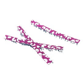 KAMIPITA Glitter Cross (X)+ Legtangle(74*5.8mm) Non-marking Hair Clips, Hairpins, Hairbands (Red)