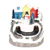 Xmas Music Box Resin Rotating Light Up Train Musical Box