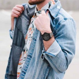 ANNEFIT Oil Leather Watch Band, 0.7 inch (18 mm), 0.8 inch (20 mm), 0.9 inch (22 mm), Genuine Leather, Military Watch Replacement Band, Quick Release, 20 mm, Leather