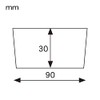 FBAPTC09030W-150 Pet Cup Round 3.5 x Height 1.2 inches (9.0
