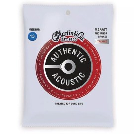 Martin MA550T Acoustic Lifespan 2.0 Acoustic Guitar Strings Medium .013-.056