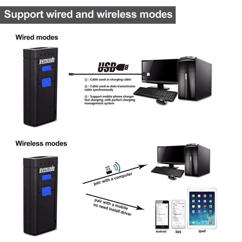 symcode Symcode 3-in-1 Bluetooth & USB Wired & 2.4G Wireless