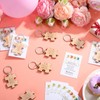 Hinly 40 Sets Team Appreciation Gifts Wooden Puzzle Piece Keychain