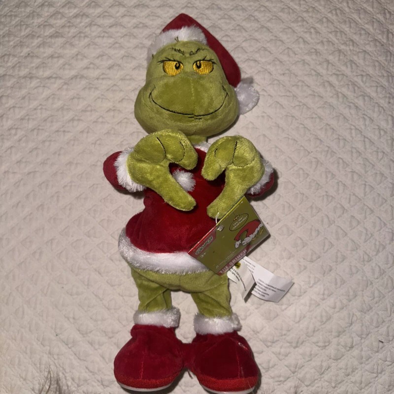 Gemmy 2024 The Grinch ANIMATED 14" Plush Gemmy Heart Hands