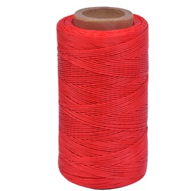 Waxed Thread 284 Yards 150D 0.8MM Leather Sewing Waxed Thread for Shoe Repairing Bookbinding Leather Craft DIY (Red, 11#)