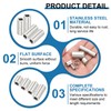 PATIKIL 304 Stainless Steel Spacer, 10 Pcs Round Metal Spacer