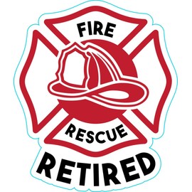 Fire and Rescue Vinyl Decal - Retired Bumper Sticker - Firefighter Sticker