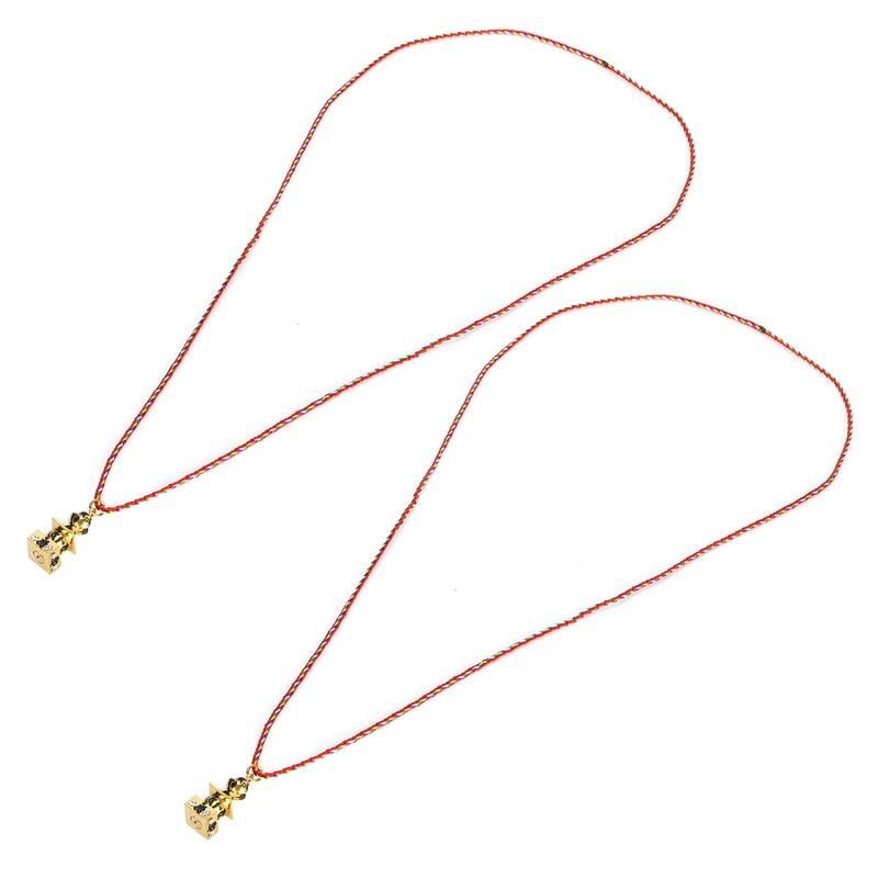 2Pcs Buddhist Pendant Vairocana Stupa Shaped Buddhism Necklace Clothing Bag