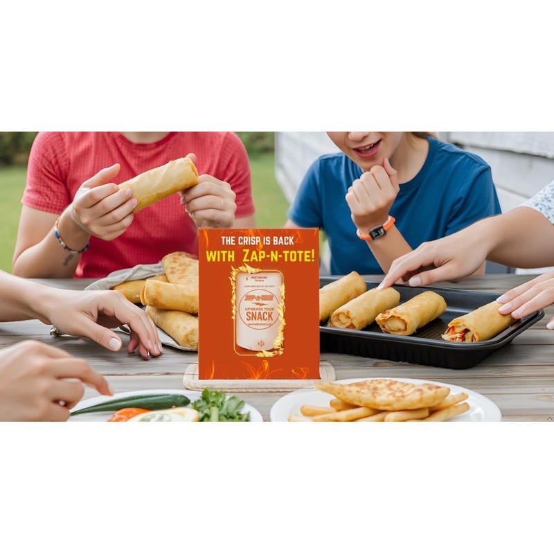 Zap-n-Tote. Convenient, Disposable, Microwaveable Crisping Sleeve for foods like Hot