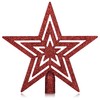com-four® Christmas tree topper, glitter star, for every tree top,