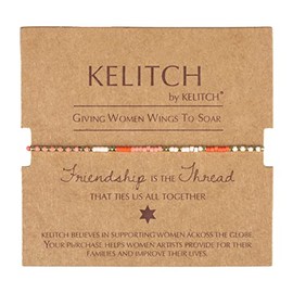 KELITCH Miyuki Beads Anklet Braided Flower Anklet Friendship Adjustable Sunflower Anklet for Women, Miyuki, No-Gem-Tye