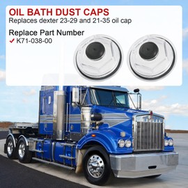 Oil Bath Dust Caps Compatible with Dexter 6k - 8K 8-218, 8-219 General Duty Axles Built After 1989 for Dexter 6K 7K 8K 2.75" Threads Trailer Axle Plastic Cover 21-35 23-29 Oil Caps K71-038-00 (2PCS）