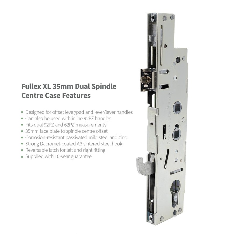 Fullex XL 35mm Backset Multipoint Lock Centre Case Gearbox -