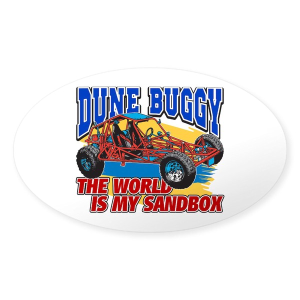 CafePress Dune Buggy Sandbox Oval Car Bumper Sticker