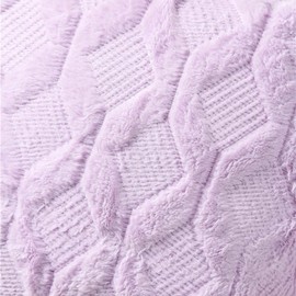 Bowavat Set of 2 Decorative Throw Pillow Covers 18x18 Inch Soft Plush Short Wool Velvet Square Pillow Case Light Purple Cushion Cover for Couch Sofa Bedroom Outdoor (18"X18", Light Purple)