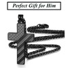 SAM & LORI Black Stainless Steel Cross Necklace for Teen