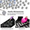 Beadsland Hotfix Rhinestones, 2880pcs Flatback Crystal Rhinestones for Crafts Clothes