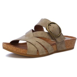 EuroSoft Women's Gwenda Slide Sandal, Stone Taupe, 11