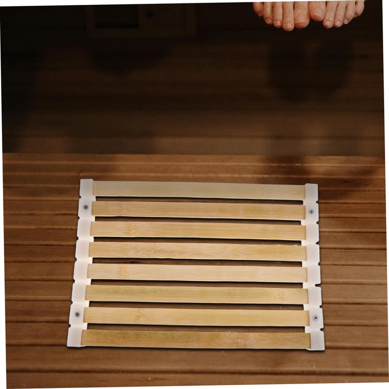 BIUDECO Bamboo Mat Sauna Seat Spa Bench Insulation and Comfort