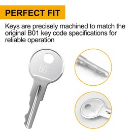 INTHVKIL B01 Keys(2 pcs) for Husky Tool Box & Hudson Dewalt Home Depot Toolboxes, Tool Box Replacement Keys Pre-Cut to Code B01