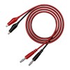 CZJZDZ 2pcs Banana Plug to Alligator Clip Test Lead Cable