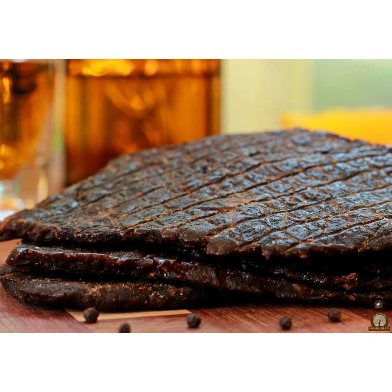Mahogany Smoked Meats: Chipotle Bourbon Beef Jerky - 16oz