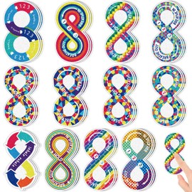 Fulmoon 120 Pcs Anxiety Sensory Stickers Textured Sensory Strips Tactile Rough Calm Sensory Stickers Adhesive Tactile Number 8 Shape Fidget Tool for Classroom Desk Adults Teens Anxiety Relief
